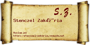 Stenczel Zakária névjegykártya
